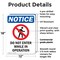 Signmission Do Not Enter While OSHA Notice Sign, Plastic, 12in W x 18in L, 2PK OS-2PACK-NS-P-1218-V-11257 - alternate 5